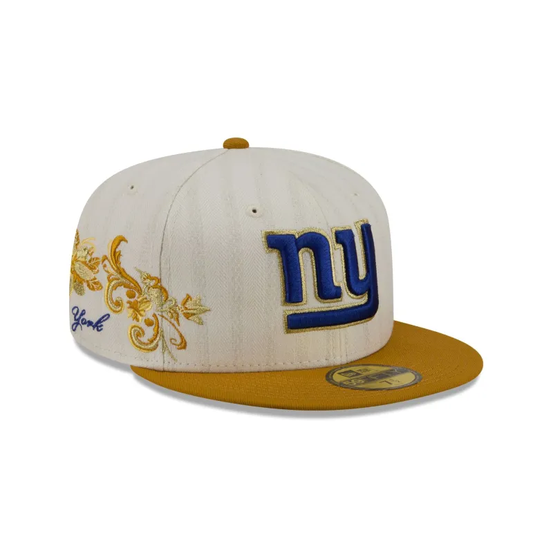 New York Giants Chrome Herringbone 59FIFTY Fitted Hat made by New Era