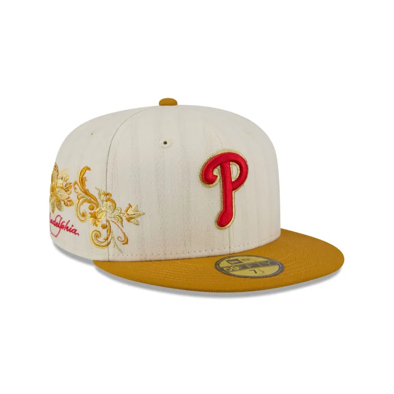 Philadelphia Phillies Chrome Herringbone 59FIFTY Fitted Hat made by New Era