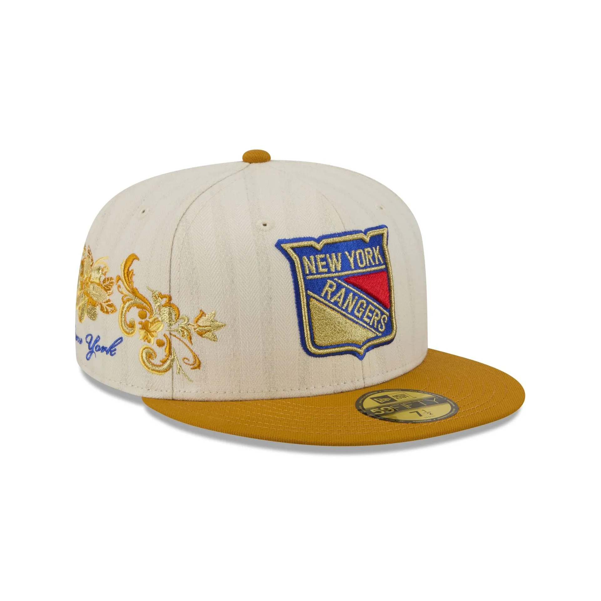New York Rangers Chrome Herringbone 59FIFTY Fitted Hat sold by New Era
