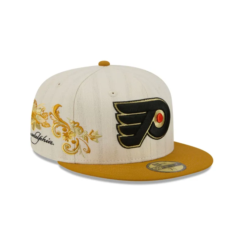 Philadelphia Flyers Chrome Herringbone 59FIFTY Fitted Hat made by New Era