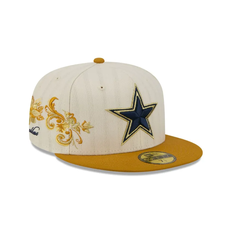 Dallas Cowboys Chrome Herringbone 59FIFTY Fitted Hat made by New Era