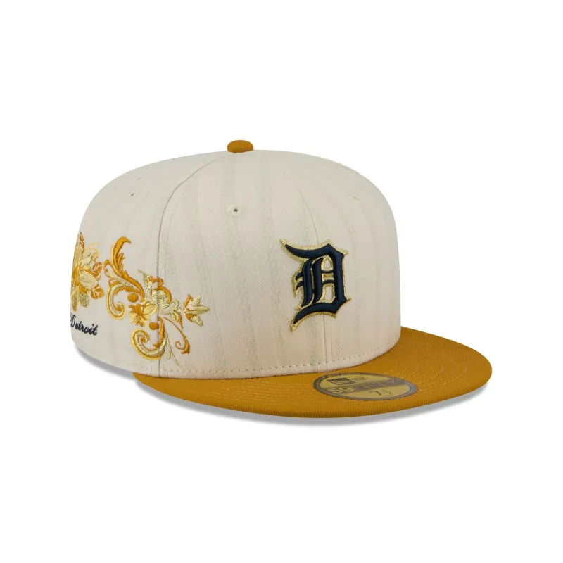 Detroit Tigers Chrome Herringbone 59FIFTY Fitted Hat made by New Era