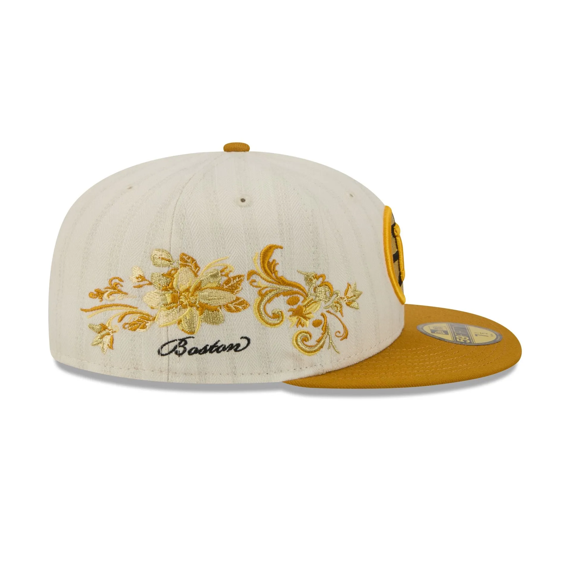 Boston Bruins Chrome Herringbone 59FIFTY Fitted Hat sold by New Era product image thumbnail 4