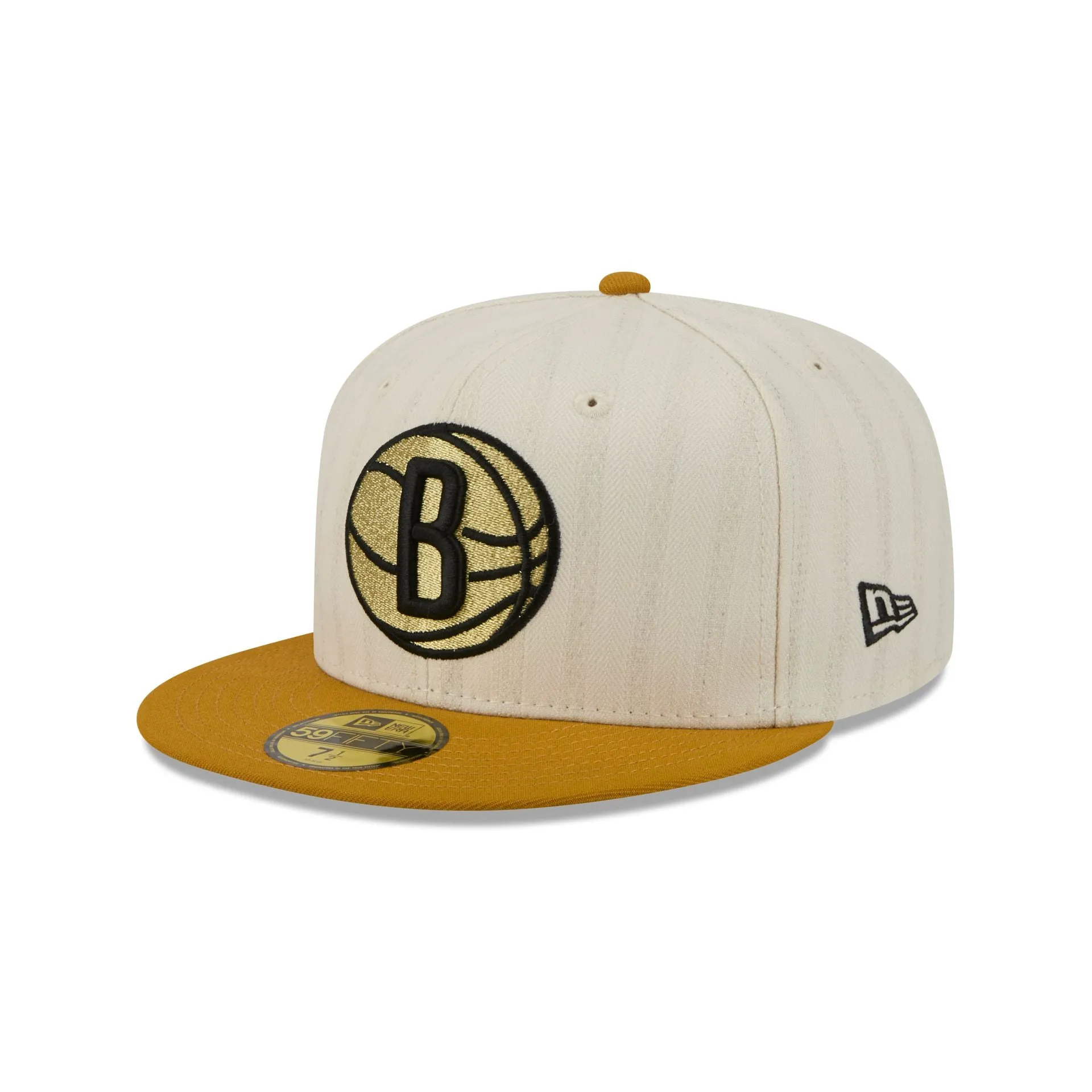 Brooklyn Nets Chrome Herringbone 59FIFTY Fitted Hat sold by New Era product image thumbnail 3