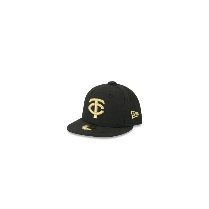 Minnesota Twins Gold Logo Mini 59FIFTY Fitted Hat made by New Era