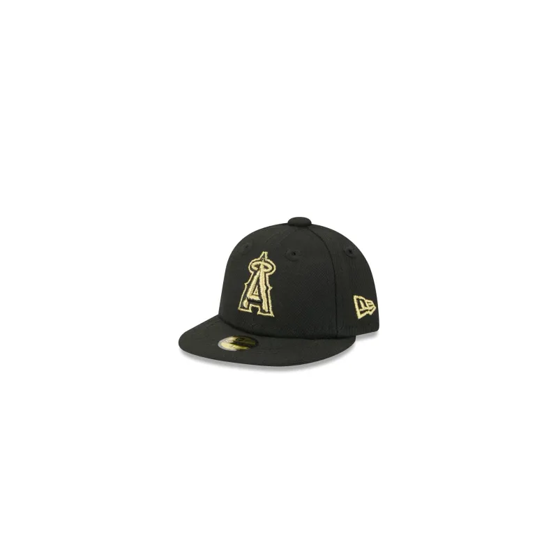 Los Angeles Angels Gold Logo Mini 59FIFTY Fitted Hat made by New Era