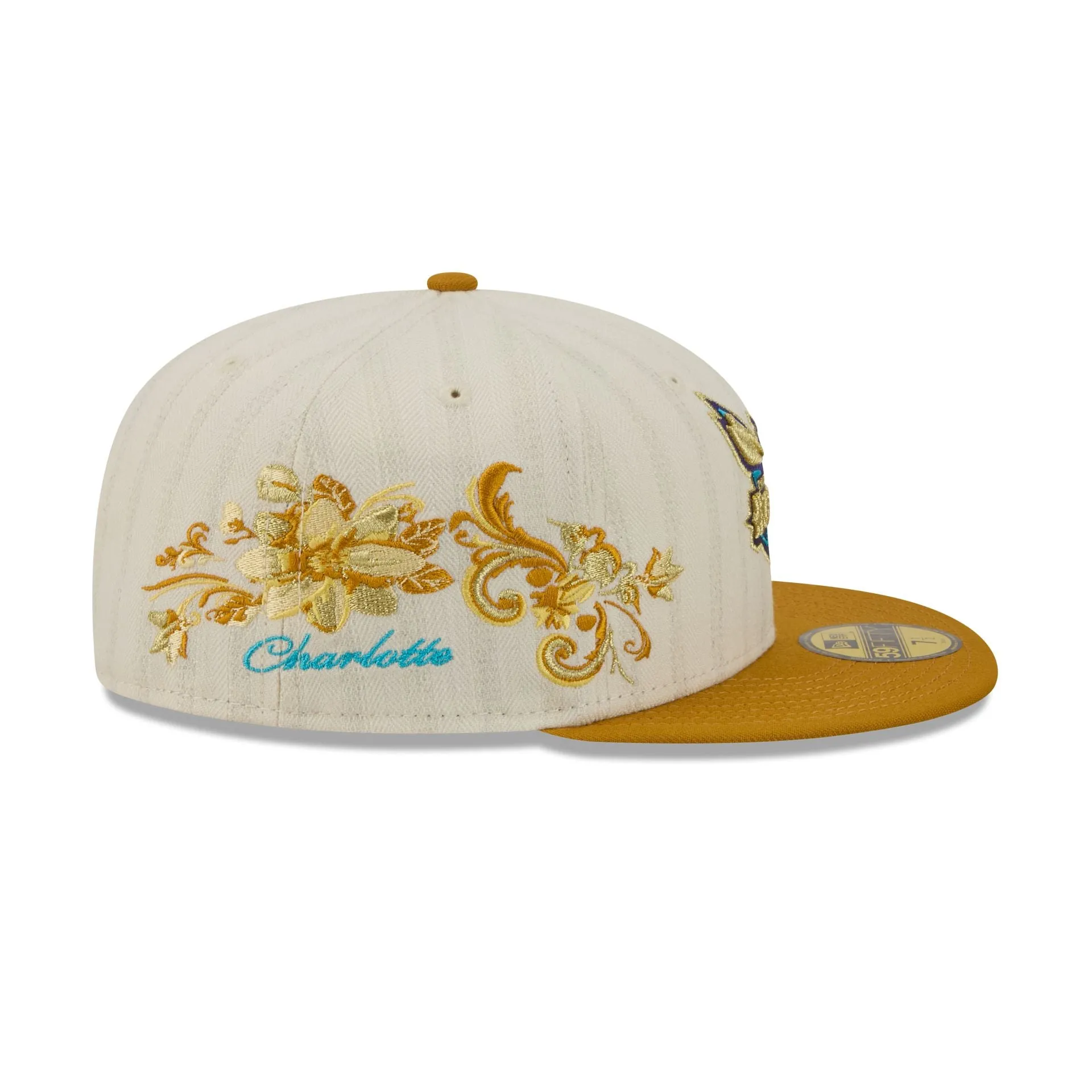 Charlotte Hornets Chrome Herringbone 59FIFTY Fitted Hat sold by New Era product image thumbnail 4