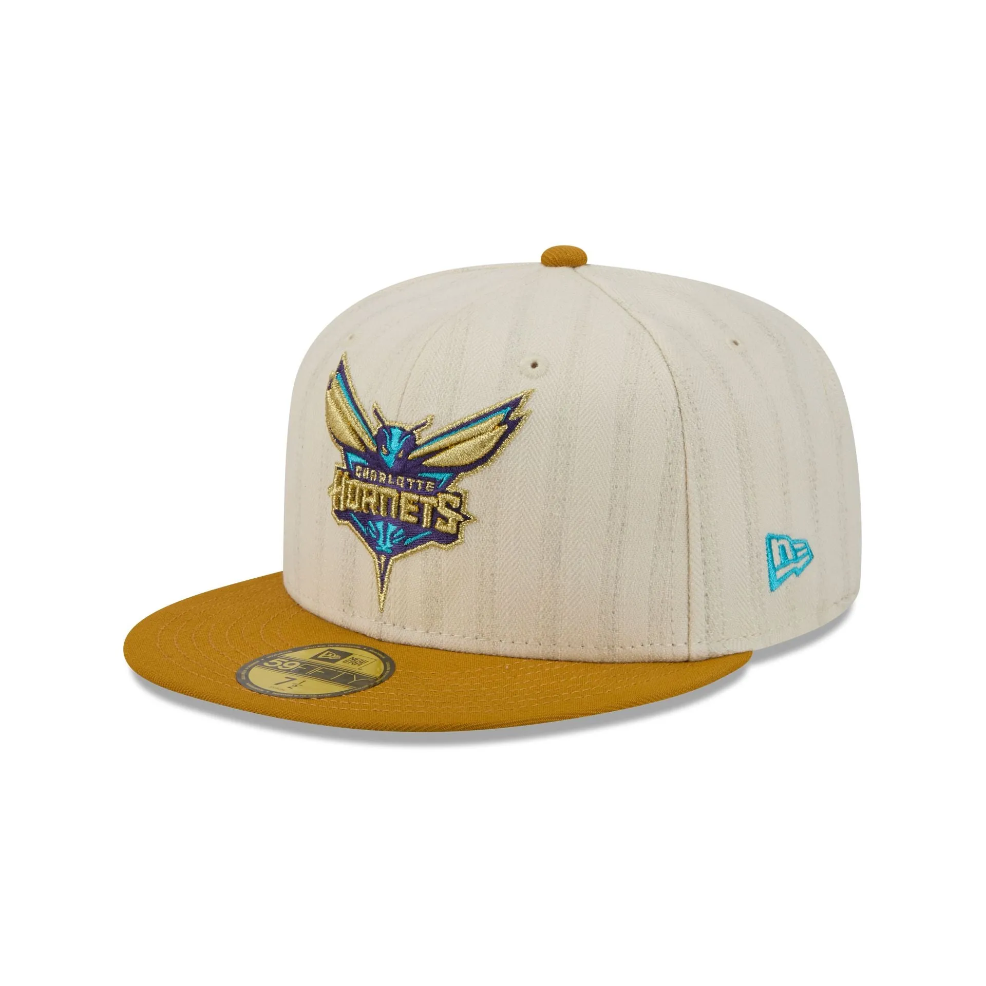 Charlotte Hornets Chrome Herringbone 59FIFTY Fitted Hat sold by New Era product image thumbnail 3