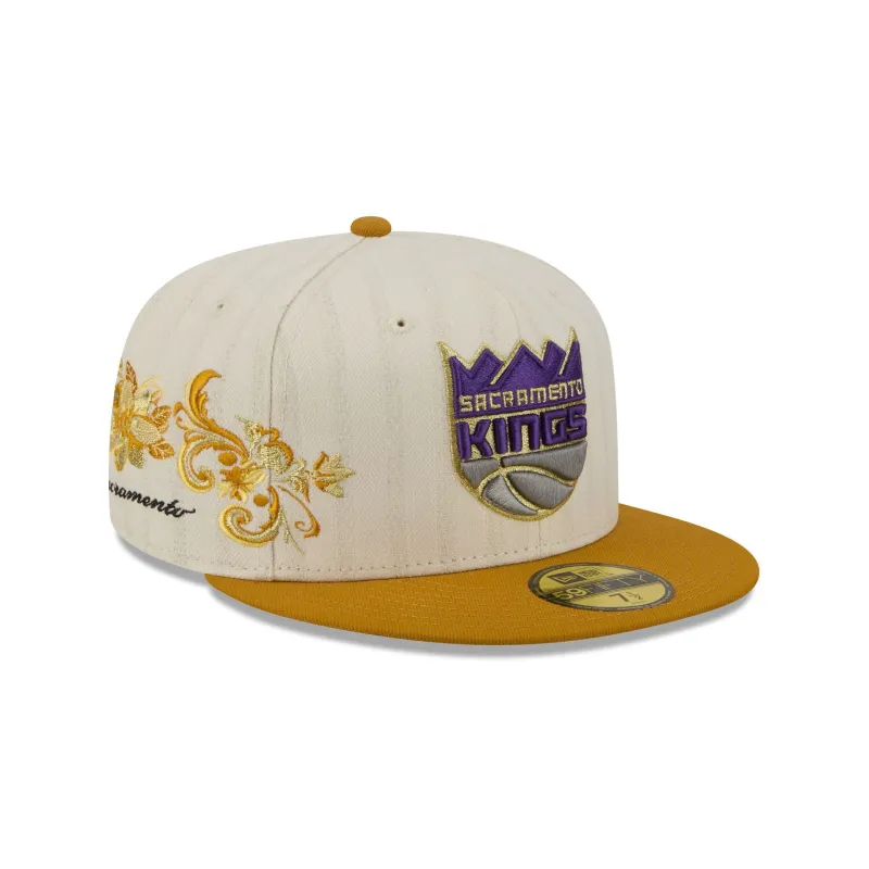 Sacramento Kings Chrome Herringbone 59FIFTY Fitted Hat made by New Era