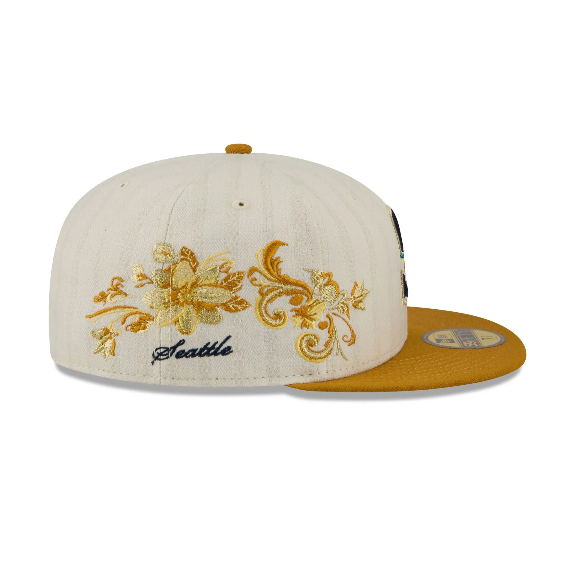 Seattle Mariners Chrome Herringbone 59FIFTY Fitted Hat sold by New Era product image thumbnail 4