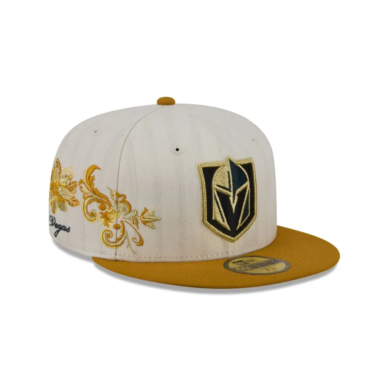 Vegas Golden Knights Chrome Herringbone 59FIFTY Fitted Hat made by New Era