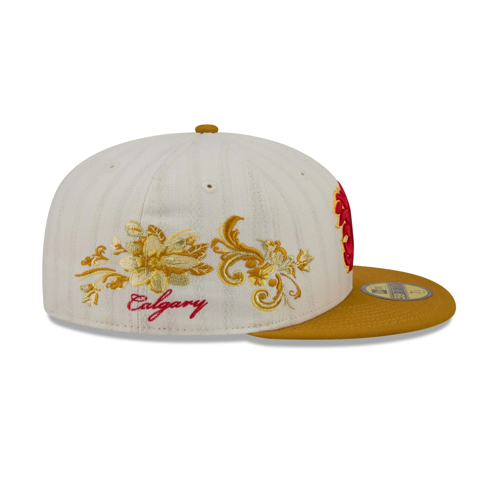 Calgary Flames Chrome Herringbone 59FIFTY Fitted Hat sold by New Era product image thumbnail 4
