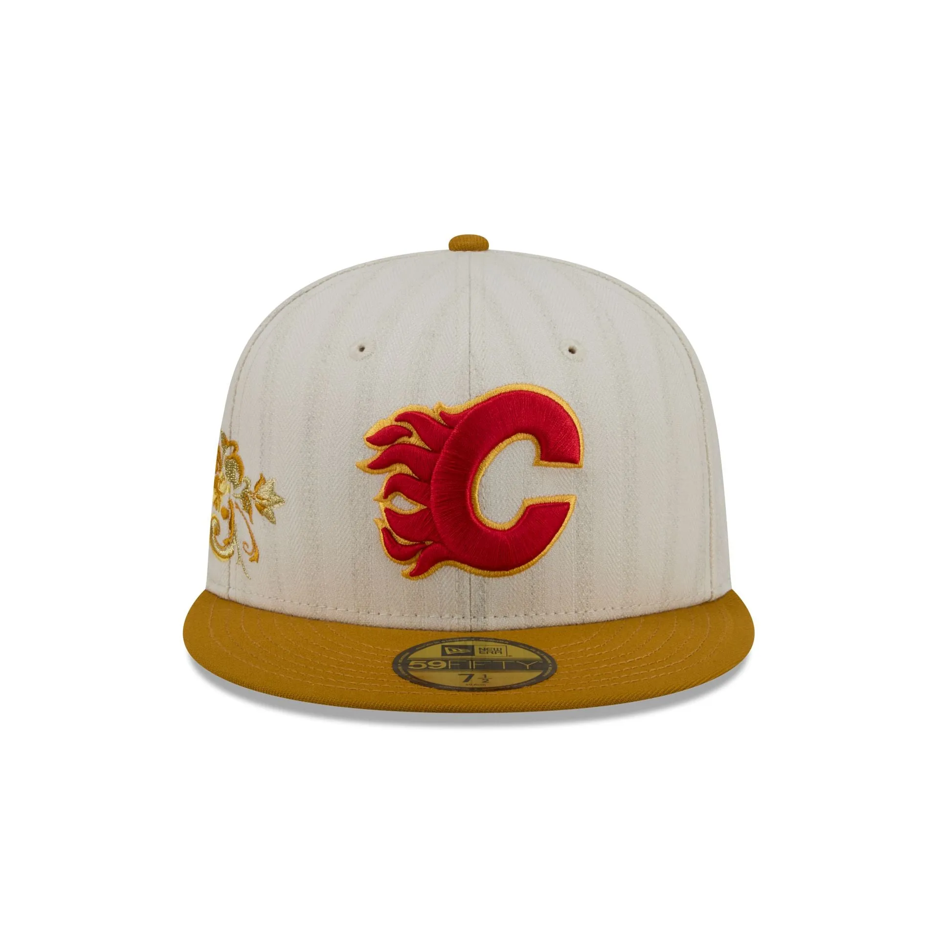 Calgary Flames Chrome Herringbone 59FIFTY Fitted Hat sold by New Era product image thumbnail 2