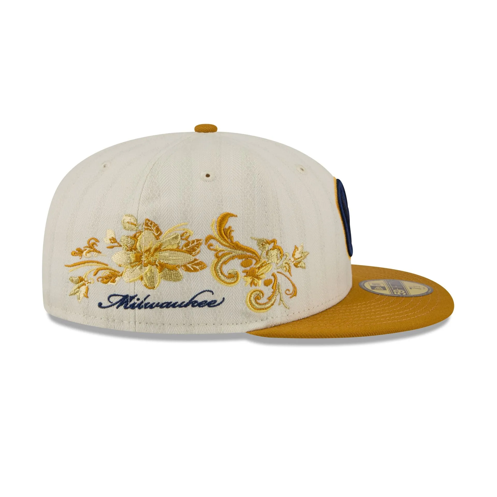 Milwaukee Brewers Chrome Herringbone 59FIFTY Fitted Hat sold by New Era product image thumbnail 4