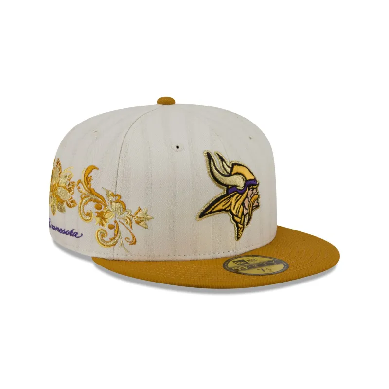 Minnesota Vikings Chrome Herringbone 59FIFTY Fitted Hat made by New Era