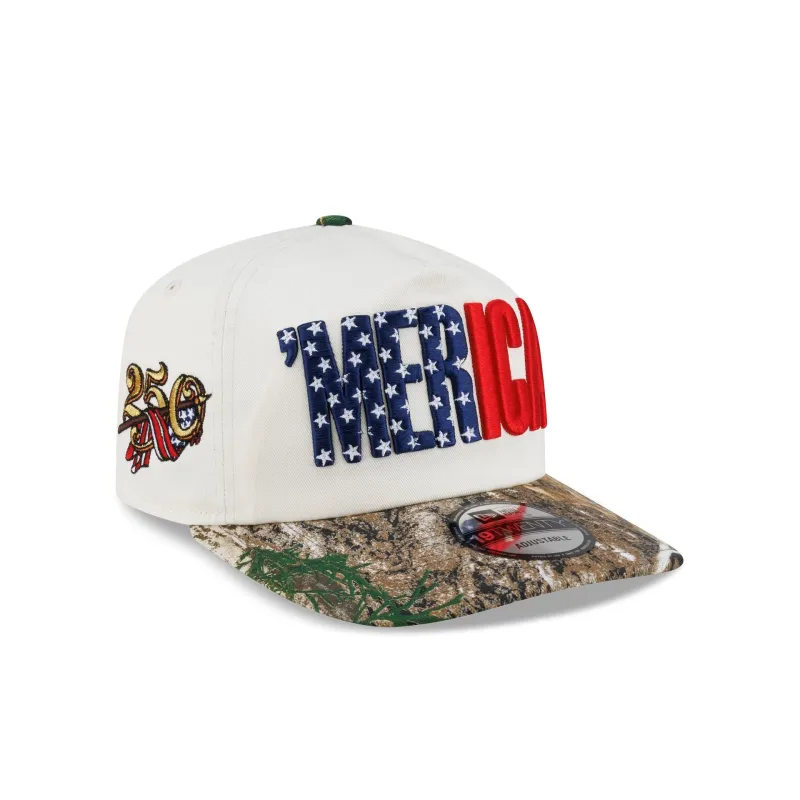 New Era Cap 'Merica Chrome White 19TWENTY Adjustable Hat made by New Era