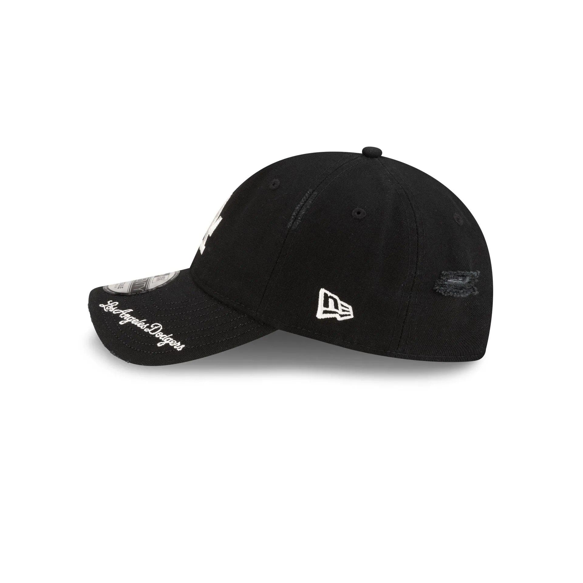 Los Angeles Dodgers Distressed Black 9TWENTY Adjustable Hat sold by New Era product image thumbnail 4