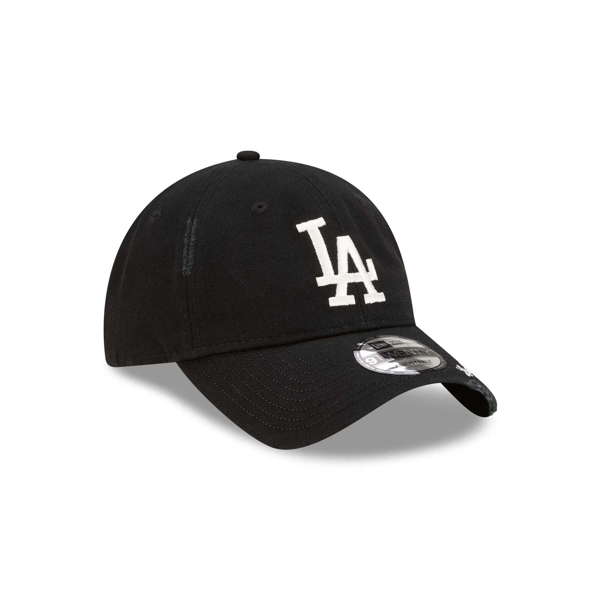 Los Angeles Dodgers Distressed Black 9TWENTY Adjustable Hat sold by New Era product image thumbnail 3