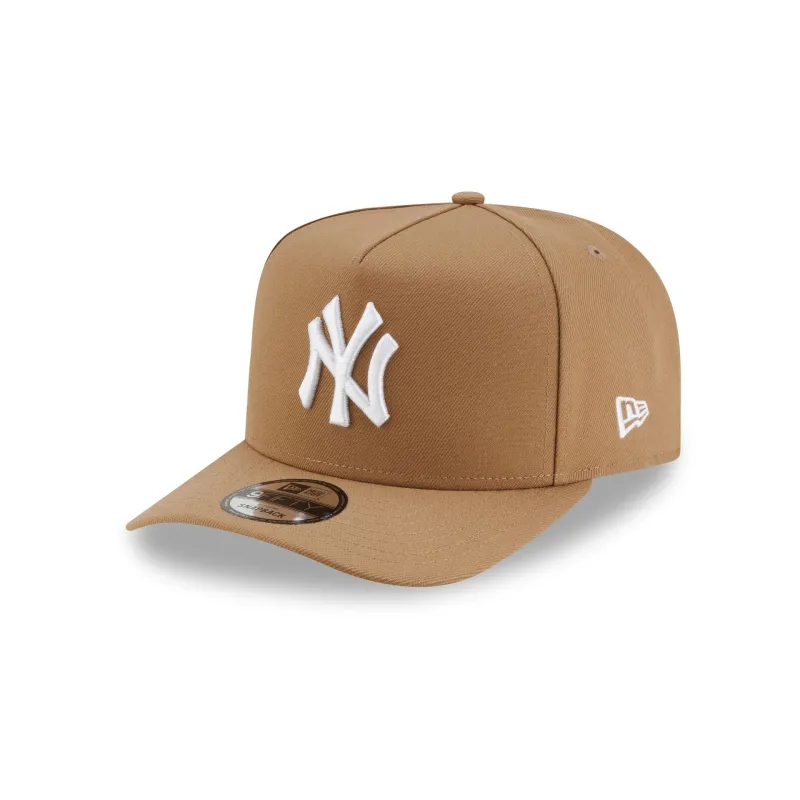 New York Yankees Basic Khaki 9FIFTY A-Frame Snapback Hat made by New Era