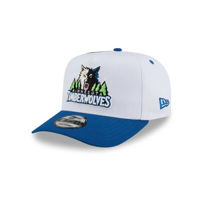 Minnesota Timberwolves Hardwood Classics 90s Panel 9FIFTY A-Frame Snapback Hat made by New Era