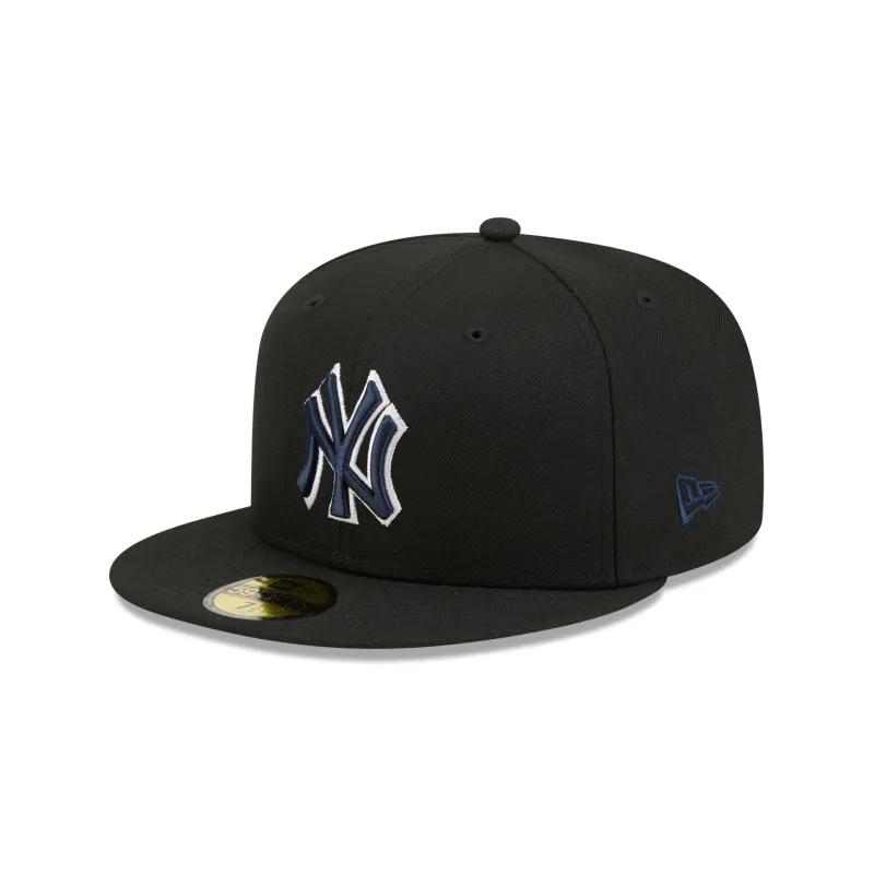 New York Yankees Black Basic 59FIFTY Fitted Hat made by New Era