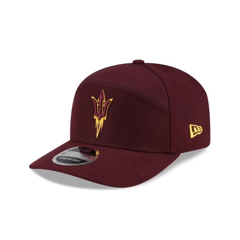 Arizona State Sun Devils Poly Split Panel 9SEVENTY Stretch-Snap Hat made by New Era