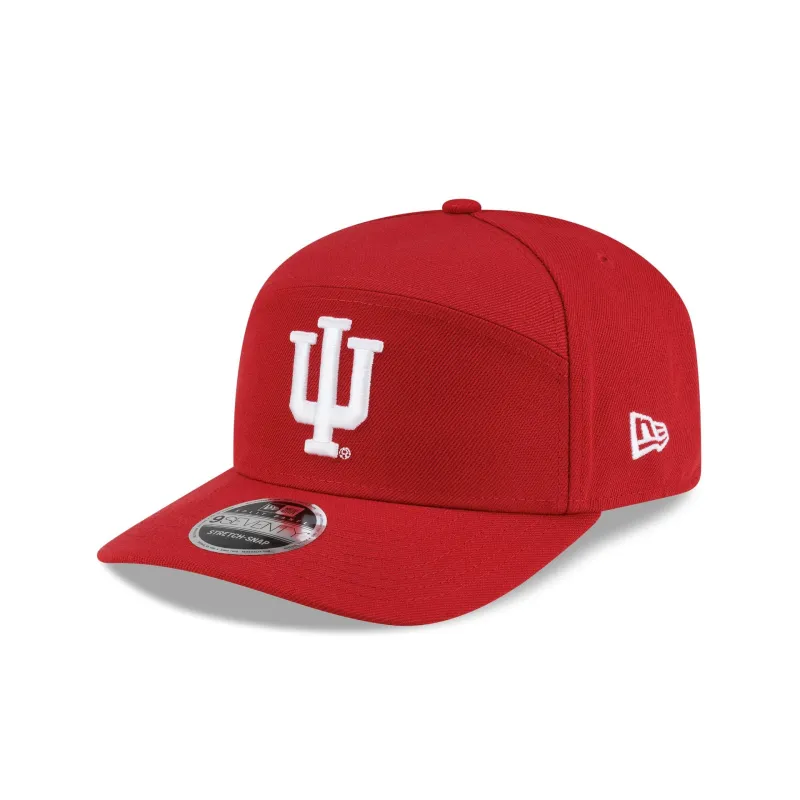 Indiana Hoosiers Poly Split Panel 9SEVENTY Stretch-Snap Hat made by New Era