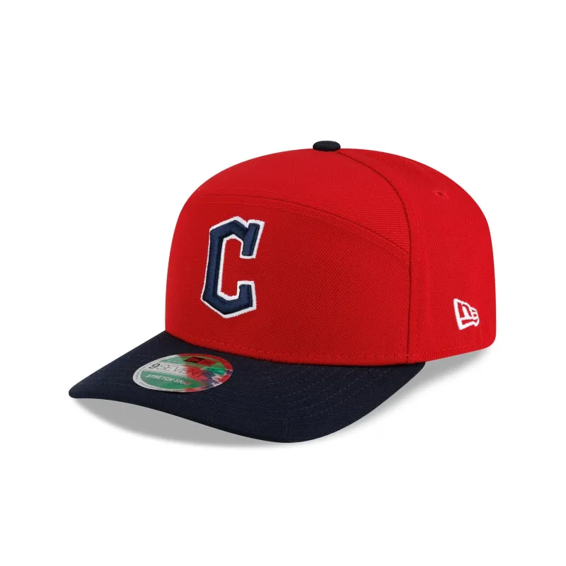 Cleveland Guardians Player Replica Home Split Panel 9SEVENTY Stretch-Snap Hat made by New Era