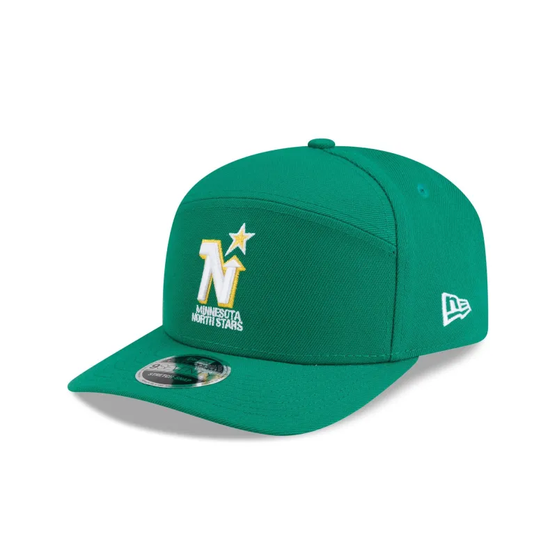 Minnesota North Stars Poly Split Panel 9SEVENTY Stretch-Snap Hat made by New Era