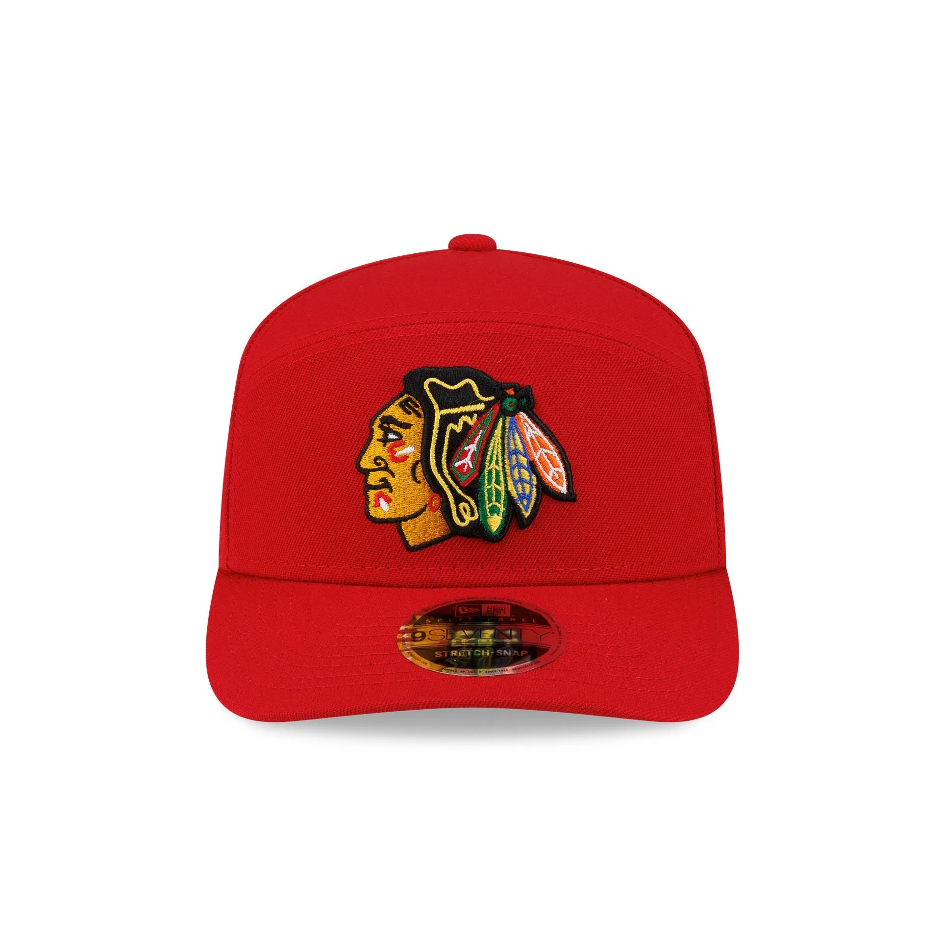 Chicago Blackhawks Poly Split Panel 9SEVENTY Stretch-Snap Hat sold by New Era product image thumbnail 2
