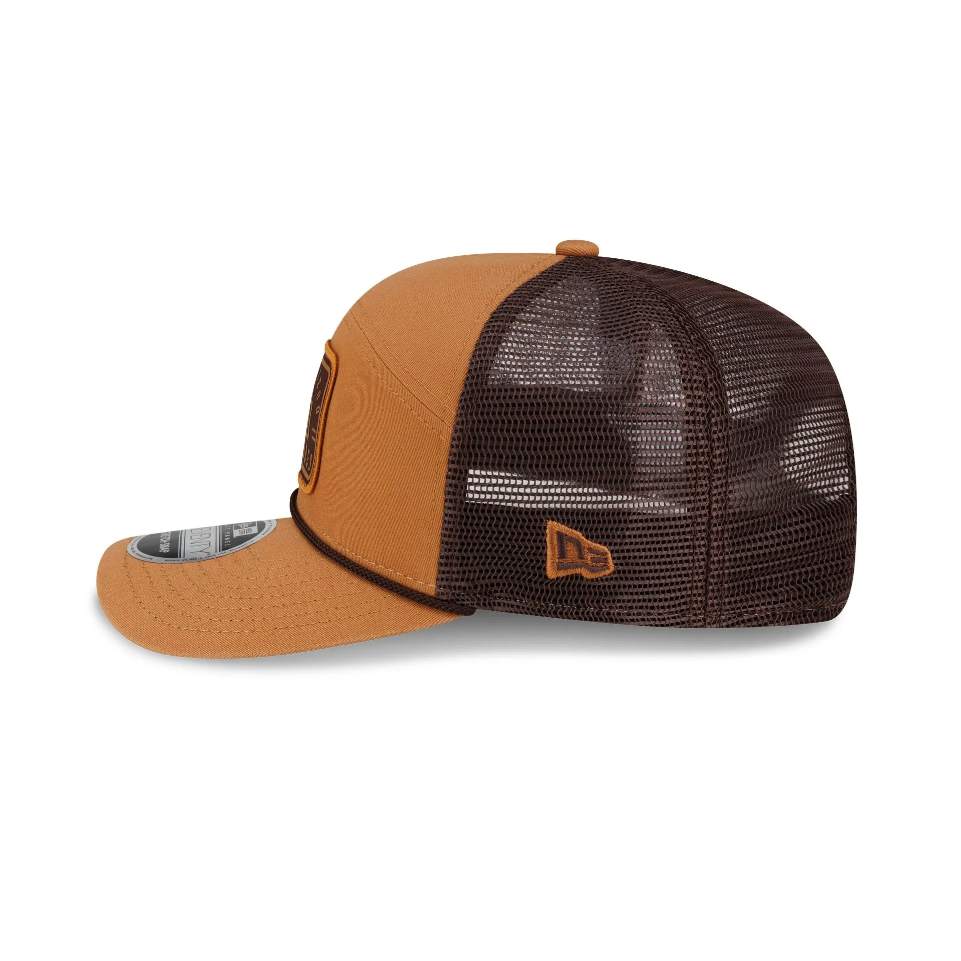 San Diego Padres Light Bronze Split Panel 9SEVENTY Trucker Hat sold by New Era product image thumbnail 4