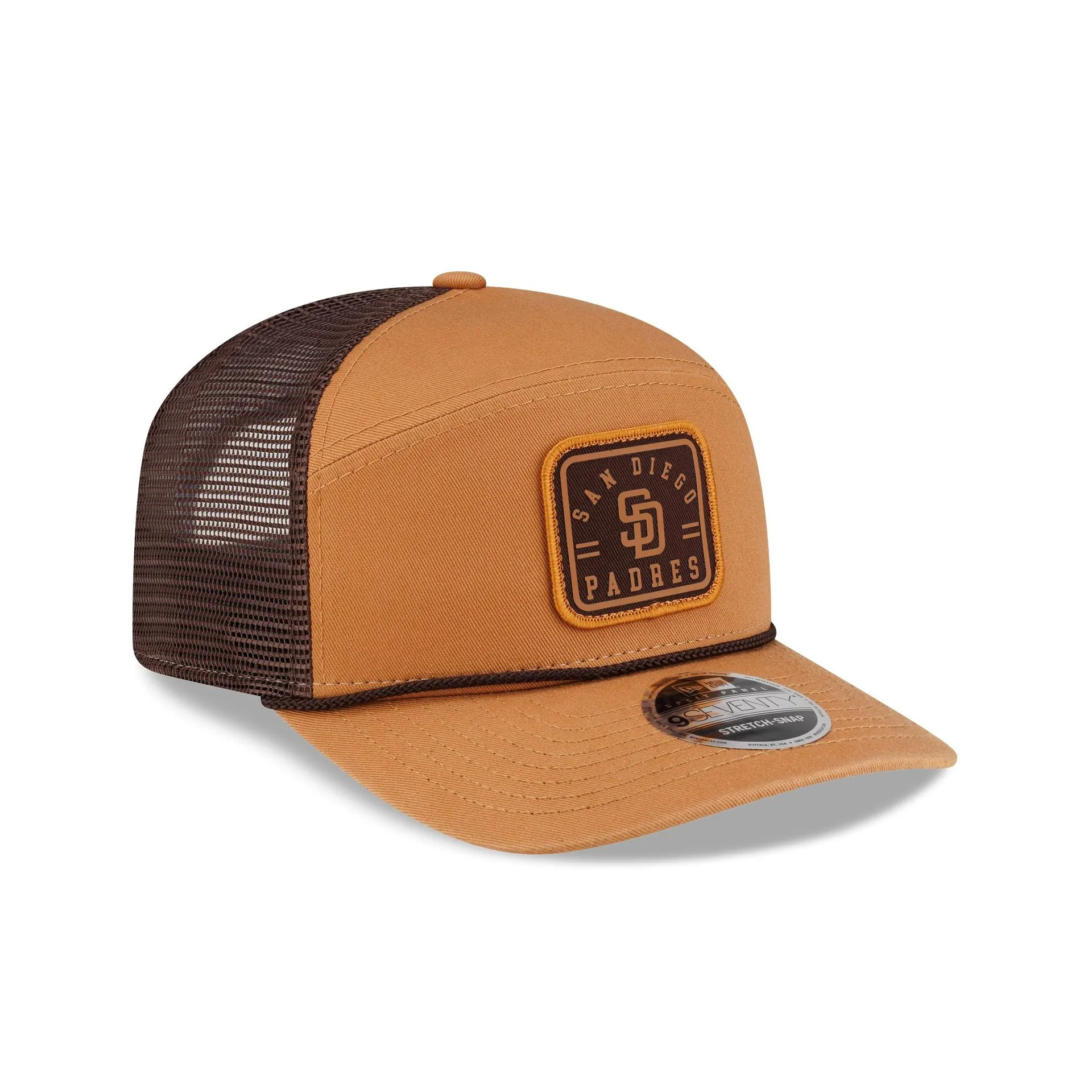San Diego Padres Light Bronze Split Panel 9SEVENTY Trucker Hat sold by New Era product image thumbnail 3