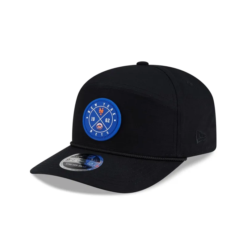 New York Mets Cotton Ripstop Split Panel 9SEVENTY Stretch-Snap Hat made by New Era