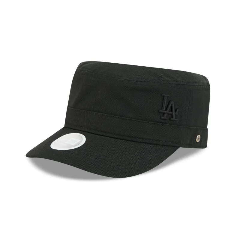 Los Angeles Dodgers Women's Cadet Black Military Adjustable Hat made by New Era