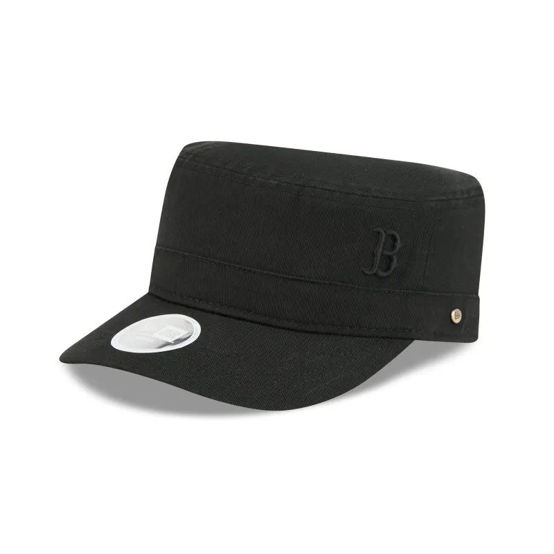 Boston Red Sox Women's Cadet Black Military Adjustable Hat made by New Era