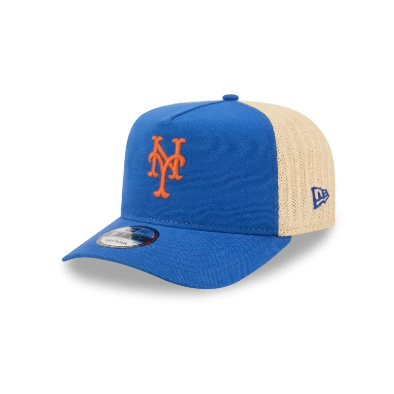 New York Mets Grained 9FIFTY A-Frame Snapback Hat made by New Era
