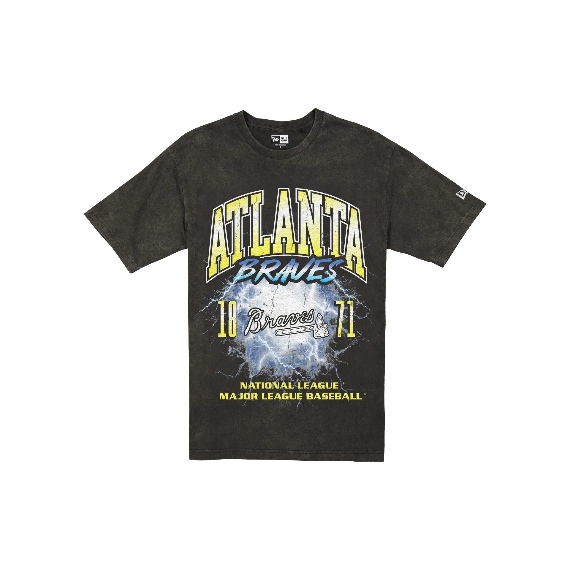 Atlanta Braves Lifestyle Graphics Storm Black T-Shirt sold by New Era
