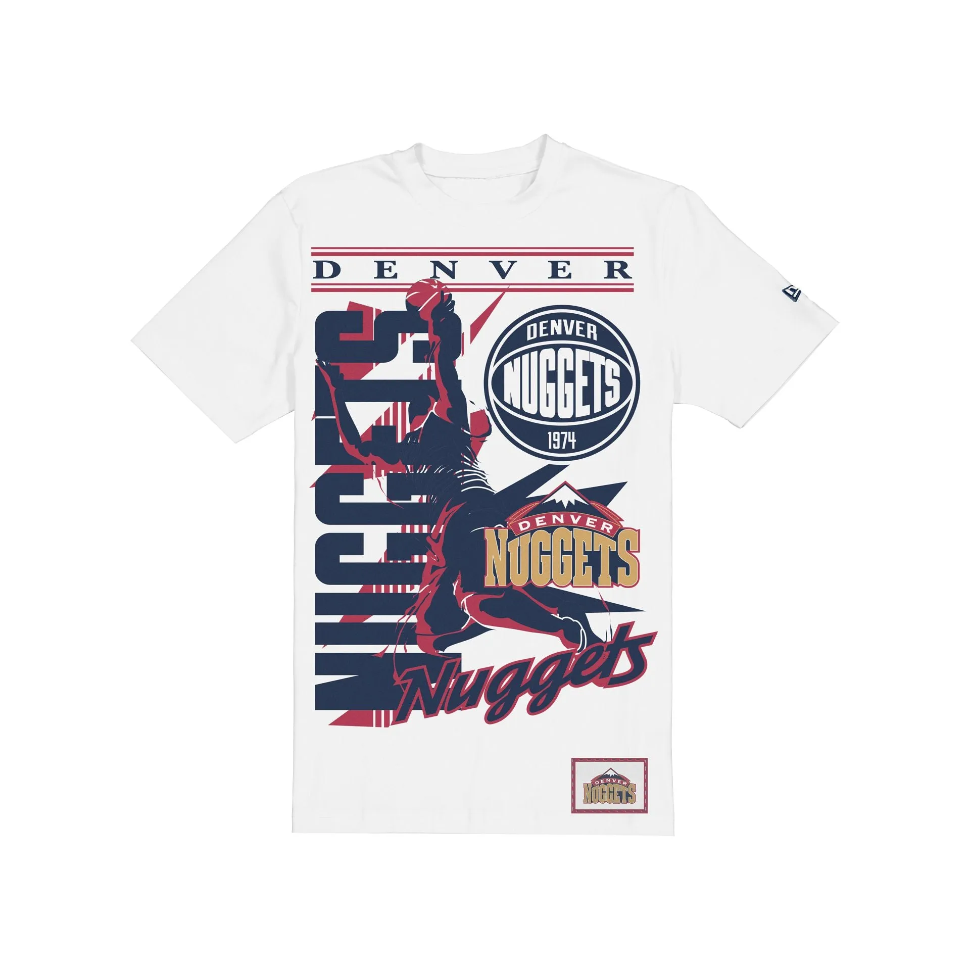 Denver Nuggets Sport Classics Player White T-Shirt sold by New Era
