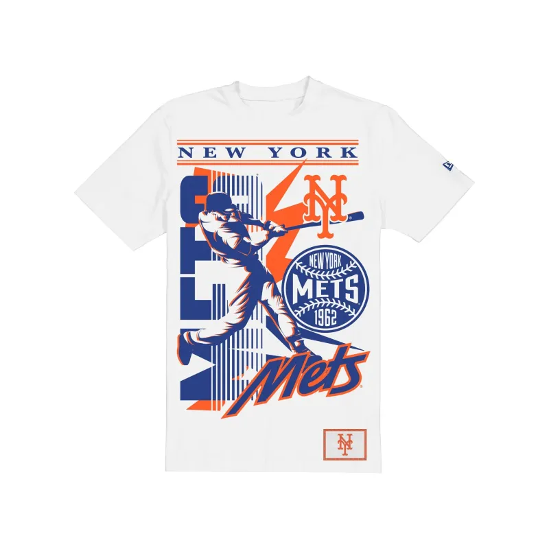 New York Mets Sport Classics Player White T-Shirt made by New Era