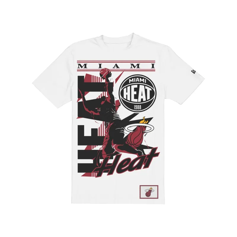 Miami Heat Sport Classics Player White T-Shirt made by New Era