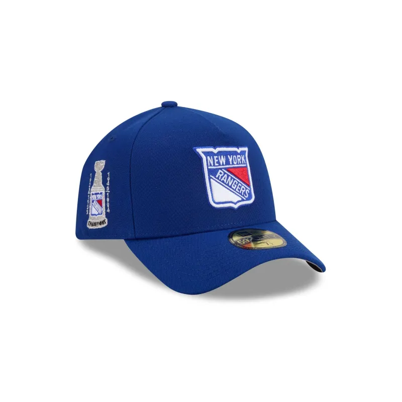 New York Rangers Team Side 59FIFTY A-Frame Fitted Hat made by New Era