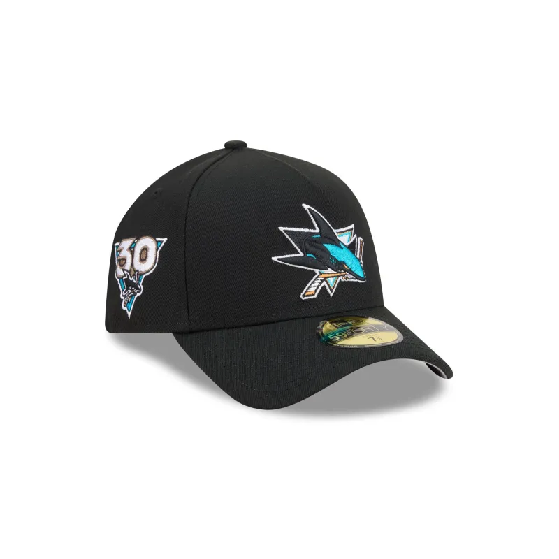 San Jose Sharks Team Side 59FIFTY A-Frame Fitted Hat made by New Era