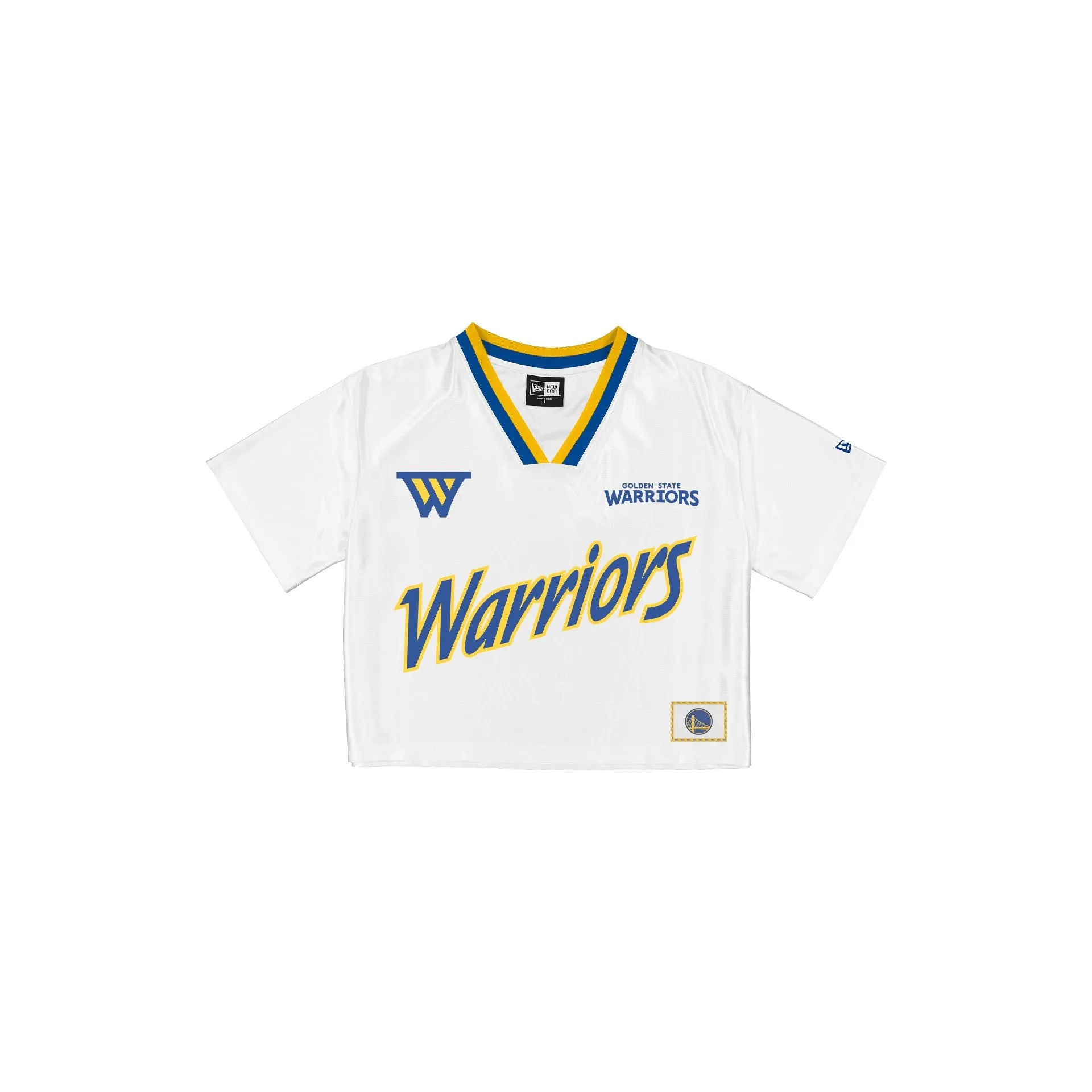 Golden State Warriors Sport Classics Women's Cropped White T-Shirt sold by New Era