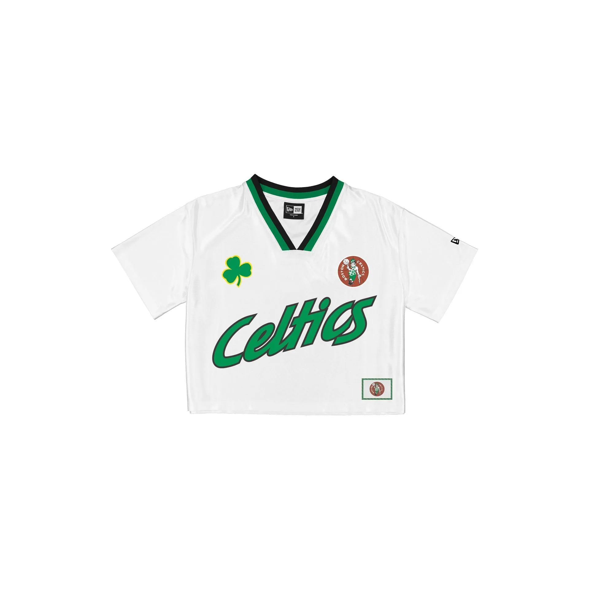 Boston Celtics Sport Classics Women's Cropped White T-Shirt sold by New Era