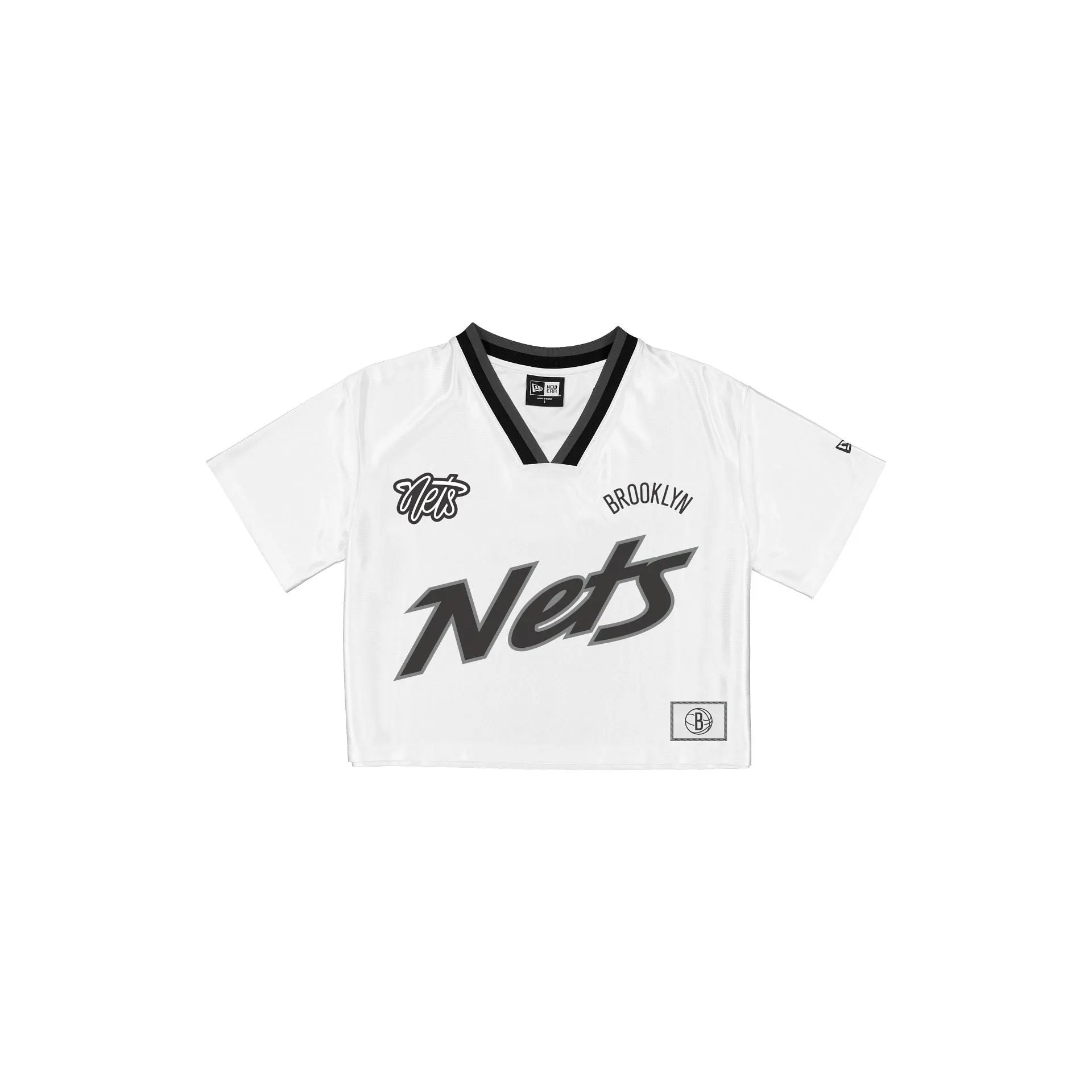 Brooklyn Nets Sport Classics Women's Cropped White T-Shirt sold by New Era