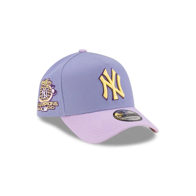 New York Yankees Lavender Pink 9FORTY A-Frame Snapback Hat made by New Era