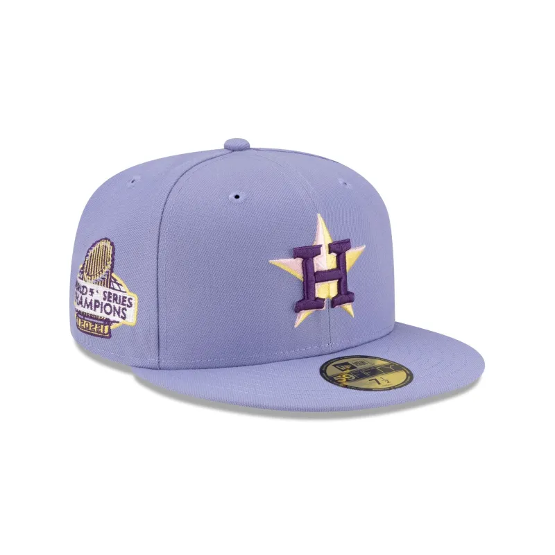 Houston Astros Lavender Spring 59FIFTY Fitted Hat made by New Era