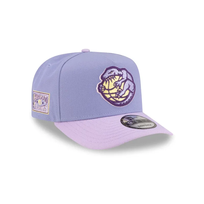 Toronto Raptors Hardwood Classics Lavender Purple 9FIFTY A-Frame Snapback Hat made by New Era