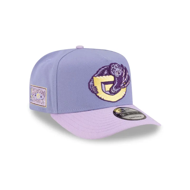 Vancouver Grizzlies Hardwood Classics Lavender Purple 9FIFTY A-Frame Snapback Hat made by New Era