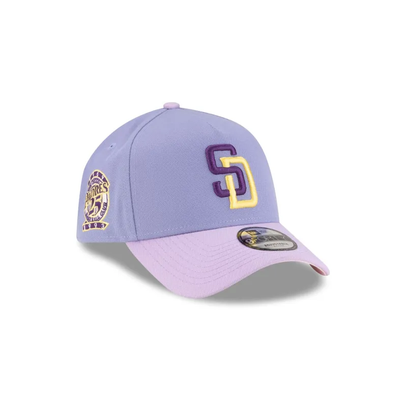 San Diego Padres Lavender Pink 9FORTY A-Frame Snapback Hat made by New Era